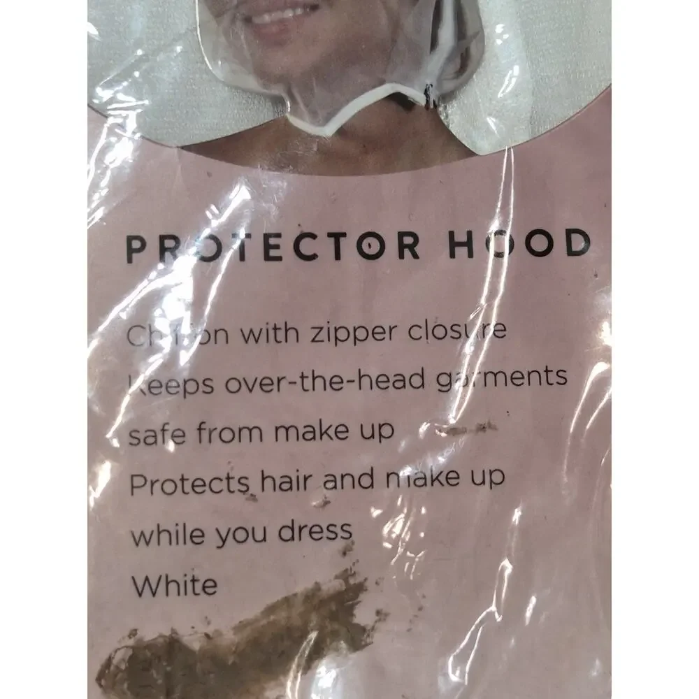 Betty Dain White Makeup Protector Hood, Protects Hair Make Up